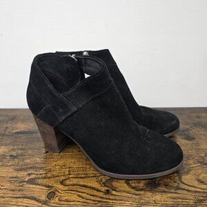 Koolaburra by UGG Amalea Ankle Boots Women Size 10 Black Suede Side Zip 1105870